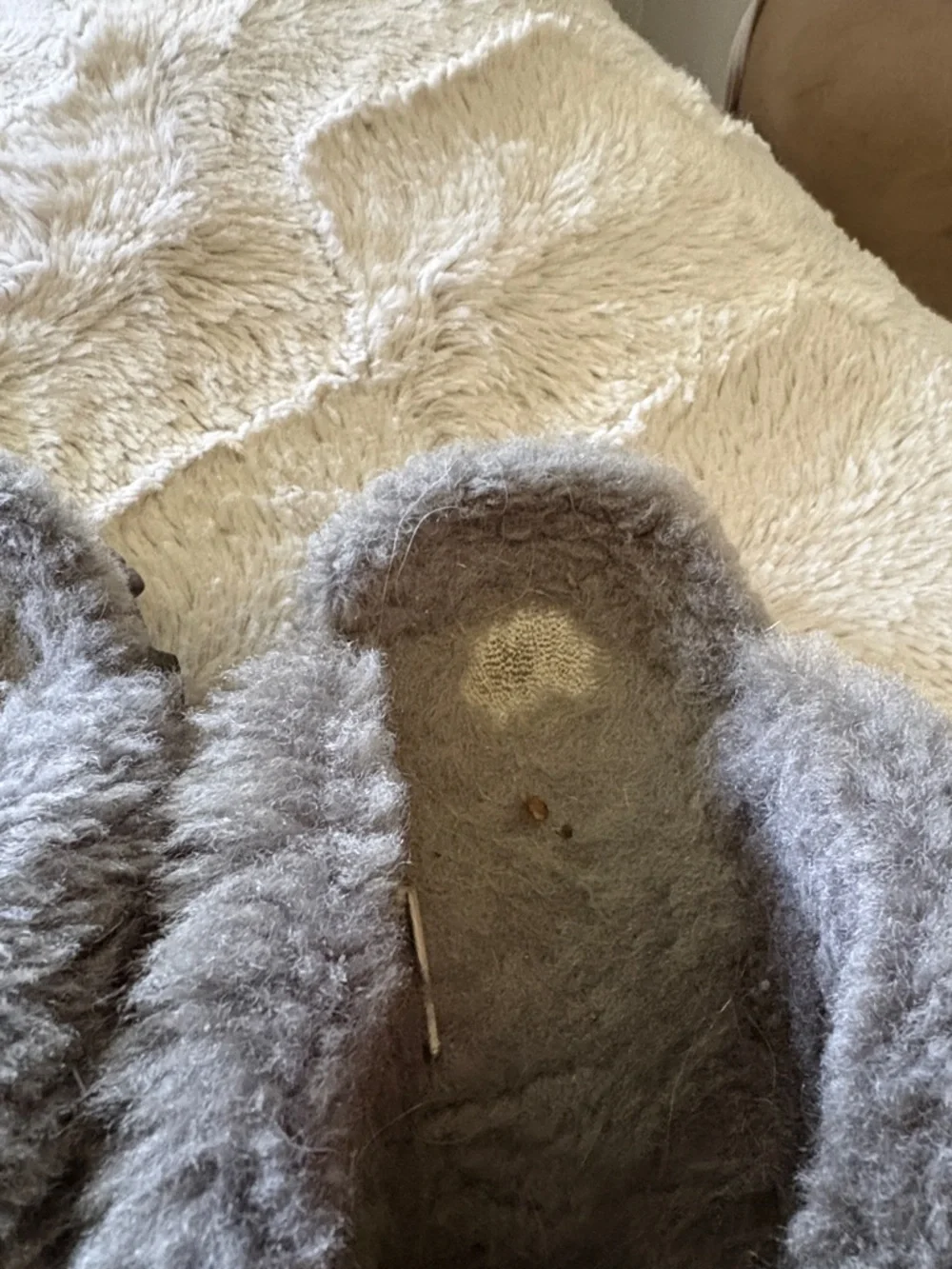 UGG Brown Suede Shearling Cuff Slip-On Flats I wear 8 1/2 and they’re fine